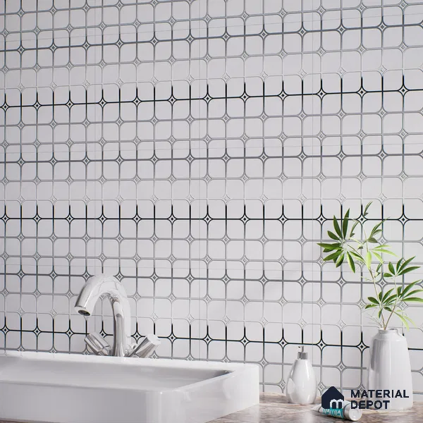 Highlighter Tiles  Tile TL 07253 B Plana 8019 GLM (Silver) 1 ft x 1 ft Ceramic Matte Finish - 9 mm  | 2 mm Spacer is Mandatory (Sample)